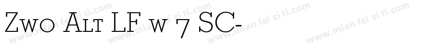 Zwo Alt LF w 7 SC字体转换